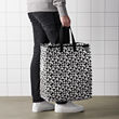 KNALLA - Bag, black/white, 40x25x47 cm/47 l