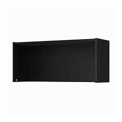 BILLY - Unit penambah ketinggian, hitam efek kayu oak, 80x28x35 cm
