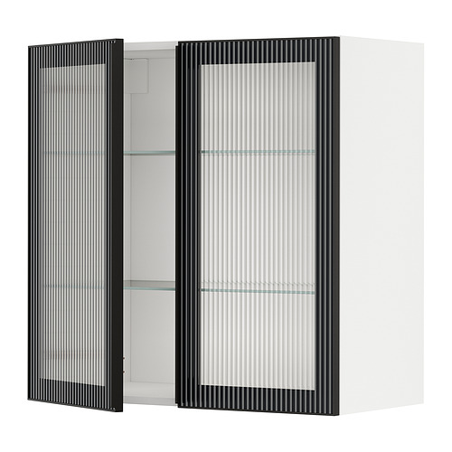 METOD kabinet dinding dg rak/2 pintu kaca