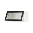 METOD - Wall cab horiz gls door w push-open, white/Hejsta anthracite reeded glass, 80x37x40 cm
