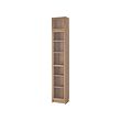 BILLY/OXBERG - Bookcase w glass doors/ext unit, oak effect, 40x30x237 cm
