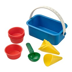 SANDIG - 10-piece sand ice-cream set, multicolour