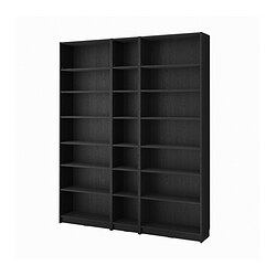 BILLY bookcase comb with extension units, black oak effect, 200x237 cm ...