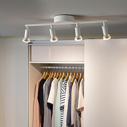 KRUSNATE - Ceiling spotlight with 4 spots, white
