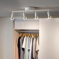 KRUSNATE - Lampu sorot plafon dg 4 tempat, putih