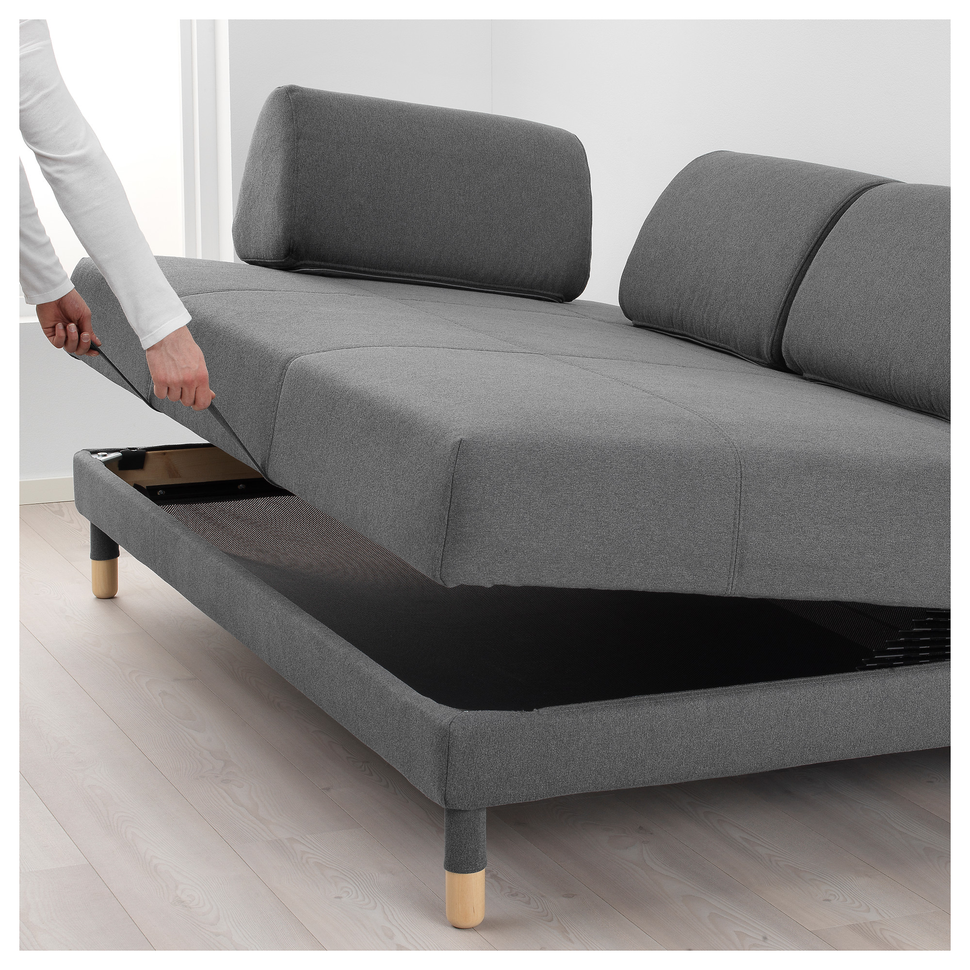 FLOTTEBO sofa  tempat tidur  Lysed abu abu tua IKEA Indonesia