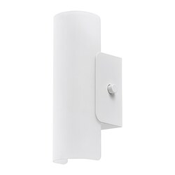 HAVSDUN - LED wall lamp, dimmable white/frosted glass white