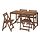 NÄMMARÖ - meja+4 kursi lipat, luar ruang, diwarnai cokelat muda, 140 cm | IKEA Indonesia - PE917204_S1