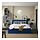 MALM - bed frame, high, w 2 storage boxes, blue/Luröy, 180x200 cm | IKEA Indonesia - PE946893_S1