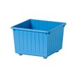 VESSLA - Storage crate with castors, blue, 39x39 cm