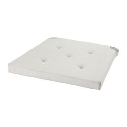 JUSTINA - Chair pad, natural, 42/35x40x4 cm