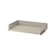 KOMPLEMENT - Drawer with glass front, grey-beige, 100x58 cm