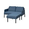 GLOSTAD - 2-seat sofa with chaise longue, Knisa medium blue