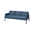 GLOSTAD - 3-seat sofa, Knisa medium blue