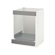 METOD/MAXIMERA - Base cab for hob+oven w drawer, white/Bodbyn grey, 60x60x80 cm