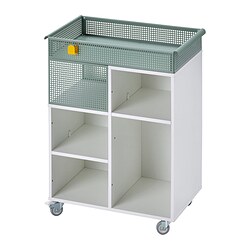 ÖVNING - Trolley, white/grey-green, 54x33 cm