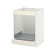 METOD/MAXIMERA - Base cab for hob+oven w drawer, white/Bodbyn off-white, 60x60x80 cm