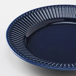 STRIMMIG - Piring kecil, tembikar biru, 21 cm