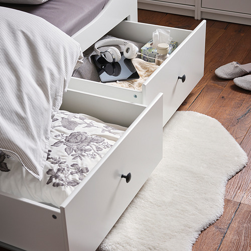 HEMNES dipan dengan 3 laci/2 kasur