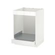 METOD/MAXIMERA - Base cab for hob+oven w drawer, white/Ringhult white, 60x60x80 cm