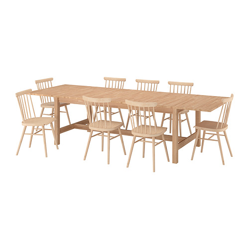 HÖGVED/KARSKÄR table and 8 chairs