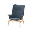 VEDBO - High-back armchair, Gunnared blue