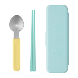 SMASKA - Chopsticks and spoon set with case