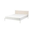 KLEPPSTAD - Bed frame, white/Vissle beige, 180x200 cm
