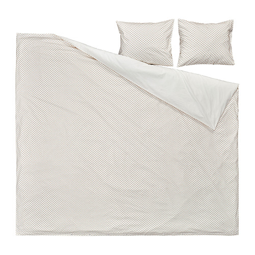 BANDKNIPPE duvet cover and 2 pillowcases