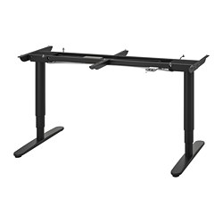 BEKANT underframe sit/stand f table tp, el, black, 160x80 cm | IKEA ...