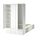 PLATSA - rangka tempat tidur dg 10 pintu, putih, 143x244x223 cm | IKEA Indonesia - PE778567_S1