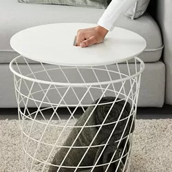 KVISTBRO - Meja penyimpanan, putih, 44 cm