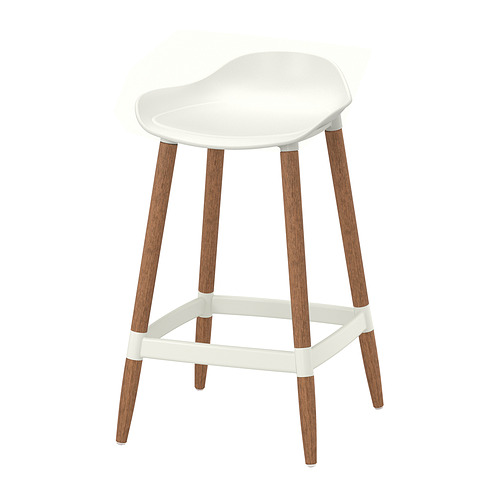 GRÖNSTA bar stool, counter height white/in/outdoor, 64 cm IKEA