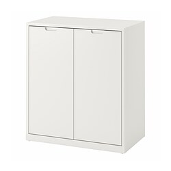 TONSTAD - Kabinet berpintu, putih pudar, 81x47x91 cm