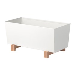 BITTERGURKA - Plant pot, white, 32x15 cm