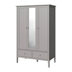 GULLABERG - Wardrobe, grey, 128x64x201 cm