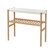 SATSUMAS - Plant stand, bamboo/white, 70 cm