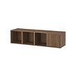 EKET - Wall-mounted cabinet combination, walnut effect, 140x35x35 cm