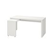 MALM - Desk with pull-out panel, white, 151x65 cm