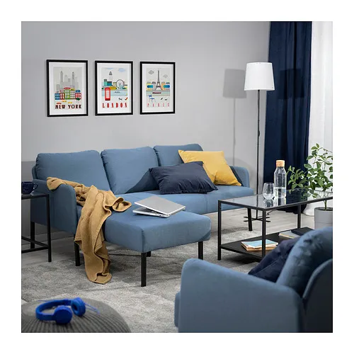 GLOSTAD sofa 3 dudukan dengan chaise longue