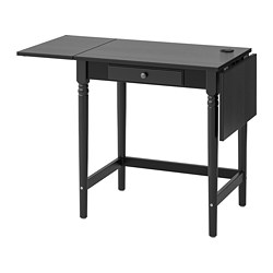INGATORP - Desk, black, 73x50 cm