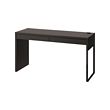 MICKE - Desk, black-brown, 142x50 cm