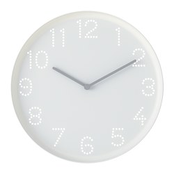 TROMMA - Jam dinding, putih, 25 cm