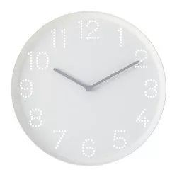 TROMMA - Jam dinding, putih, 25 cm