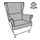 STRANDMON - kursi berlengan dan bangku kaki, Grann/Bomstad cokelat tua | IKEA Indonesia - PE947264_S1