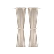 LENDA - Curtains with tie-backs, 1 pair, off-white/with heading tape, 140x250 cm