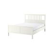 HEMNES - Bed frame with mattress, white stain/Åkrehamn firm, 180x200 cm