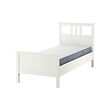 HEMNES - Bed frame with mattress, white stain/Valevåg super firm, 90x200 cm