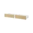 MALM - bed storage box for high bed frame, white stained oak veneer, 200 cm | IKEA Indonesia - PE697749_S2