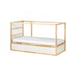 KURA - Reversible bed, white/pine, 90x200 cm